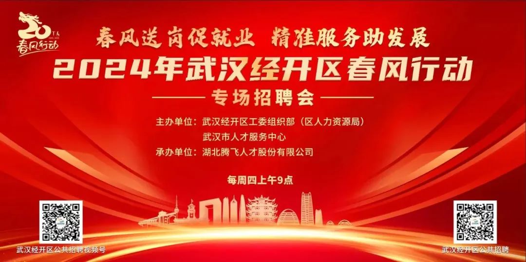 3月7日丨武漢經開區2024年武漢經開區春風行動專場招聘會活動預告